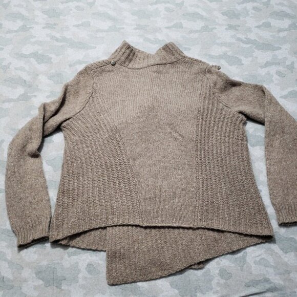 Ralph Lauren Cardigan Womens Medium Brown Open Front Long Sleeve - Picture 5 of 8